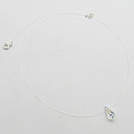 COLLAR TANZA GOTA CRISTAL /PLATA